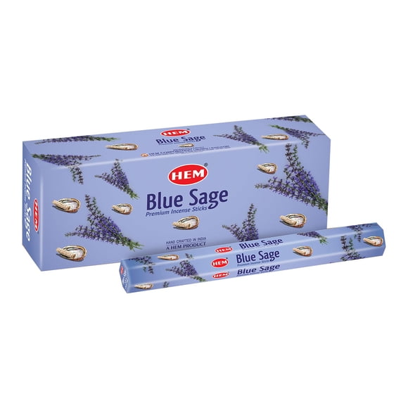Incienso HEM Sage azul 120 varillas 23 cm 20 g por caja
