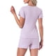 thumbnail image 3 of INSPIRE CHIC Conjuntos de Pijama de Maternidad de Modal Mangas Cortas Ropa de Lactancia Conjunto de Ropa de Estar Postparto Tops de Lactancia y Shorts S Púrpura, 3 of 6