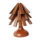 thumbnail image 3 of Estera Resistente Al Calor De La Novedad De La Decoración De La Encimera De Los Salvamanteles De Madera De Nogal Negro, 3 of 3