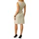 thumbnail image 3 of INSPIRE CHIC Vestido sin mangas de tweed para mujer, atuendo de maestra para el regreso a clases, vestido de oficina con cuello barco, talla XL, beige, 3 of 5