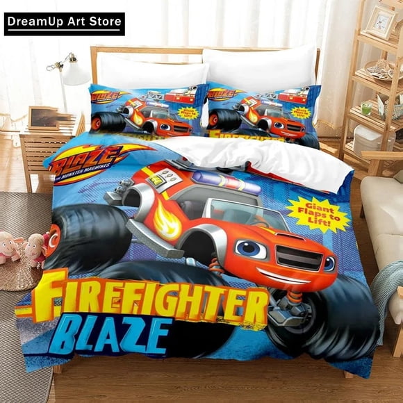 ed Blaze N Monster Machines Bedding Set Cute Quilt Cover Bed Cover With Pillowcase Boys
