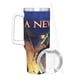 thumbnail image 3 of Un Nuevo Amanecer Vaso aislado de acero inoxidable con asa, diseño temático, regalo para familia, amigos y fans; incluye pajita y encaja en el portavasos estándar, 40 oz, 3 of 6