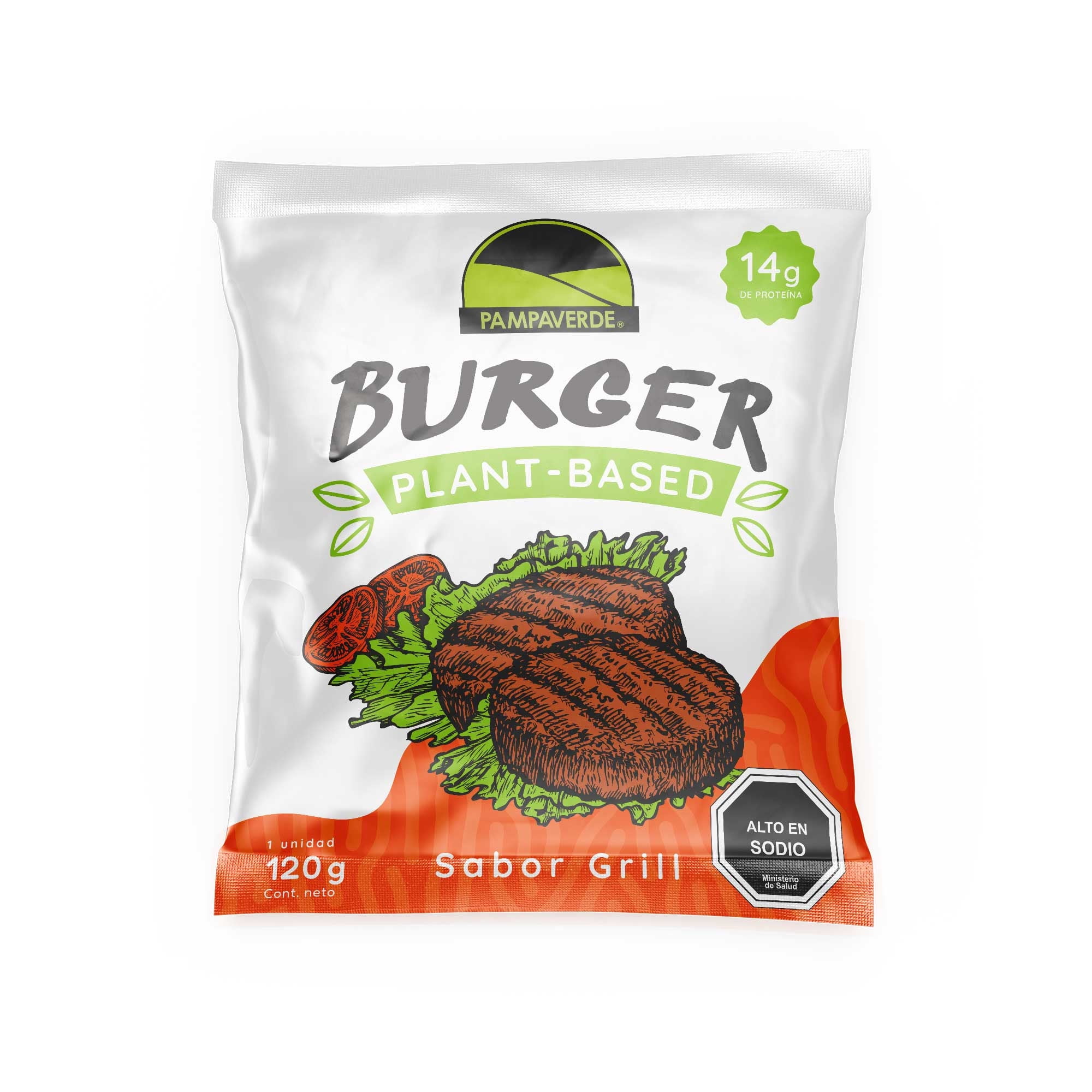 Hamburguesa Vegetal Sabor Grill 120 g Pampa Verde
