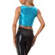 thumbnail image 3 of INSPIRE CHIC Tops de Tanque de Halloween para Mujer sin Mangas con Recortes Ropa de Club Brillante Metálica Crop Tops XS Azul, 3 of 6