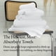 thumbnail image 5 of Juego de 2 toallas de baño de algodón 800 GSM Italic, color blanco, 5 of 9