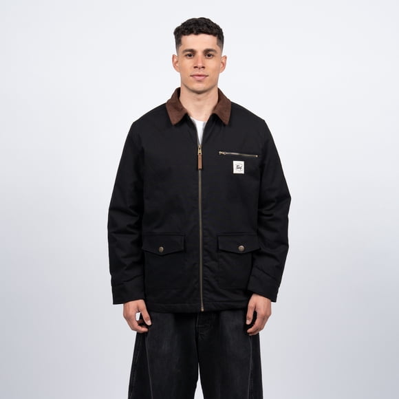 Casaca Reef Men Full Zipper Black Beige