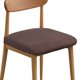 thumbnail image 1 of Juego de 4 fundas para sillas de comedor, fundas elásticas lavables para asientos de sillas, protector de cojín para comedor, hotel, cocina, banquete, marrón oscuro, 1 of 6