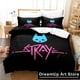 thumbnail image 1 of Fashion StrayCat and Momo Bedding Set Boys Girls Duvet Cover Pillowcase Bed Adult Bedroom, 1 of 5