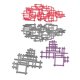 thumbnail image 4 of Matrices de corte NVZBL, 2 piezas, plantillas de rejilla irregular de acero, 4 of 5