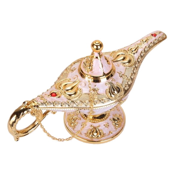 Lámpara clásica de colección Rare Legend Aladdin Magic Genie Light Rosa-Dorado