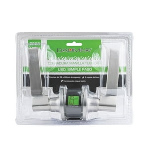 Daumer - Cerradura Manilla Tubular Paso P900 Níquel Satinado