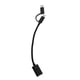 thumbnail image 1 of Adaptador De Cable De Datos Micro USB Tipo C USB-C De Servicio Pesado 2 En 1 Negro, 1 of 5