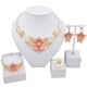 thumbnail image 1 of 4 Pzas Collar de Cristal Brillante Pulsera Aretes Anillo Conjuntos de Joyería para Mujer Conjuntos de Joyería para Mujer de Honor y Novias para Boda Compromiso Fiesta Graduación, 1 of 7