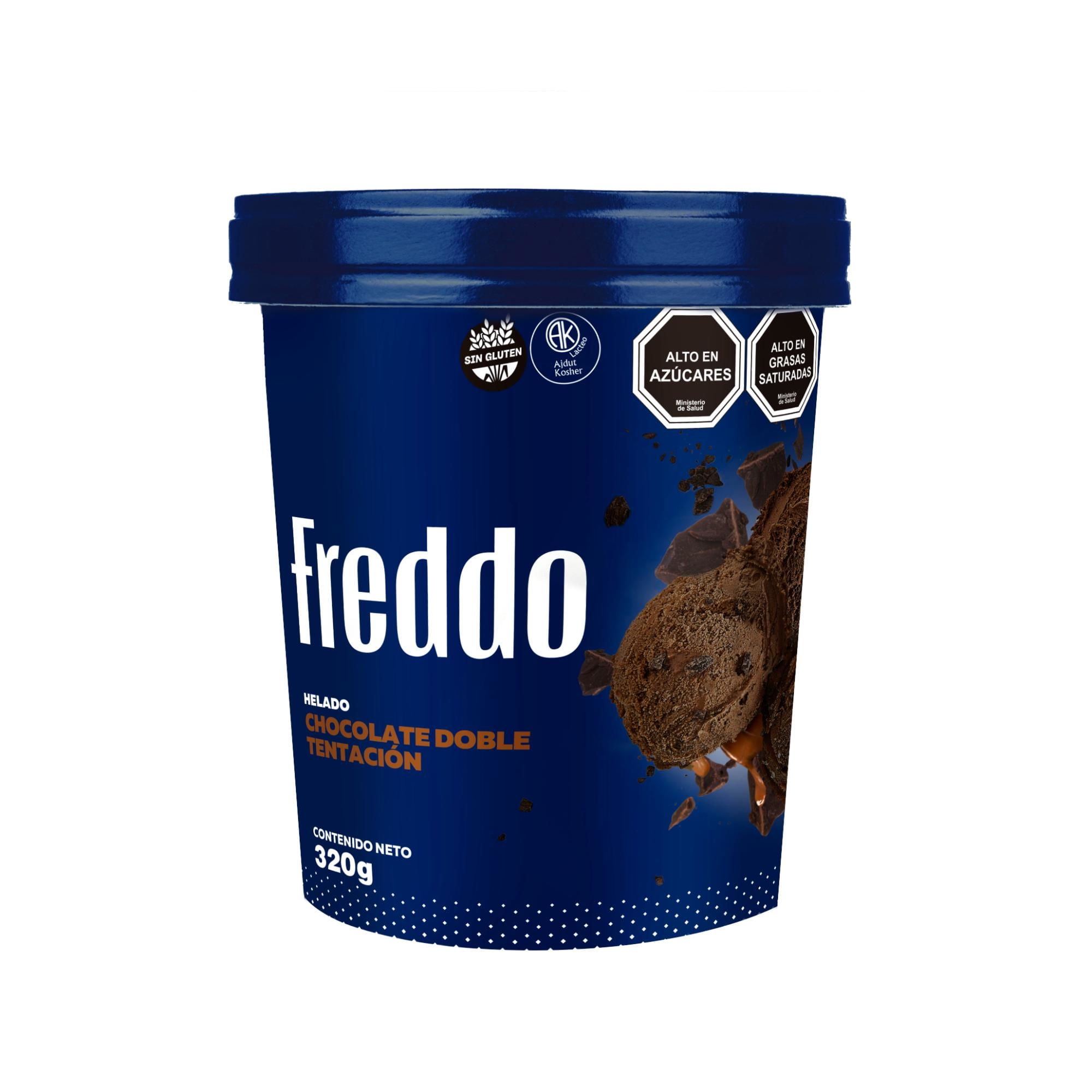 Helado Chocolate Doble Tentación Pote 320 g Freddo