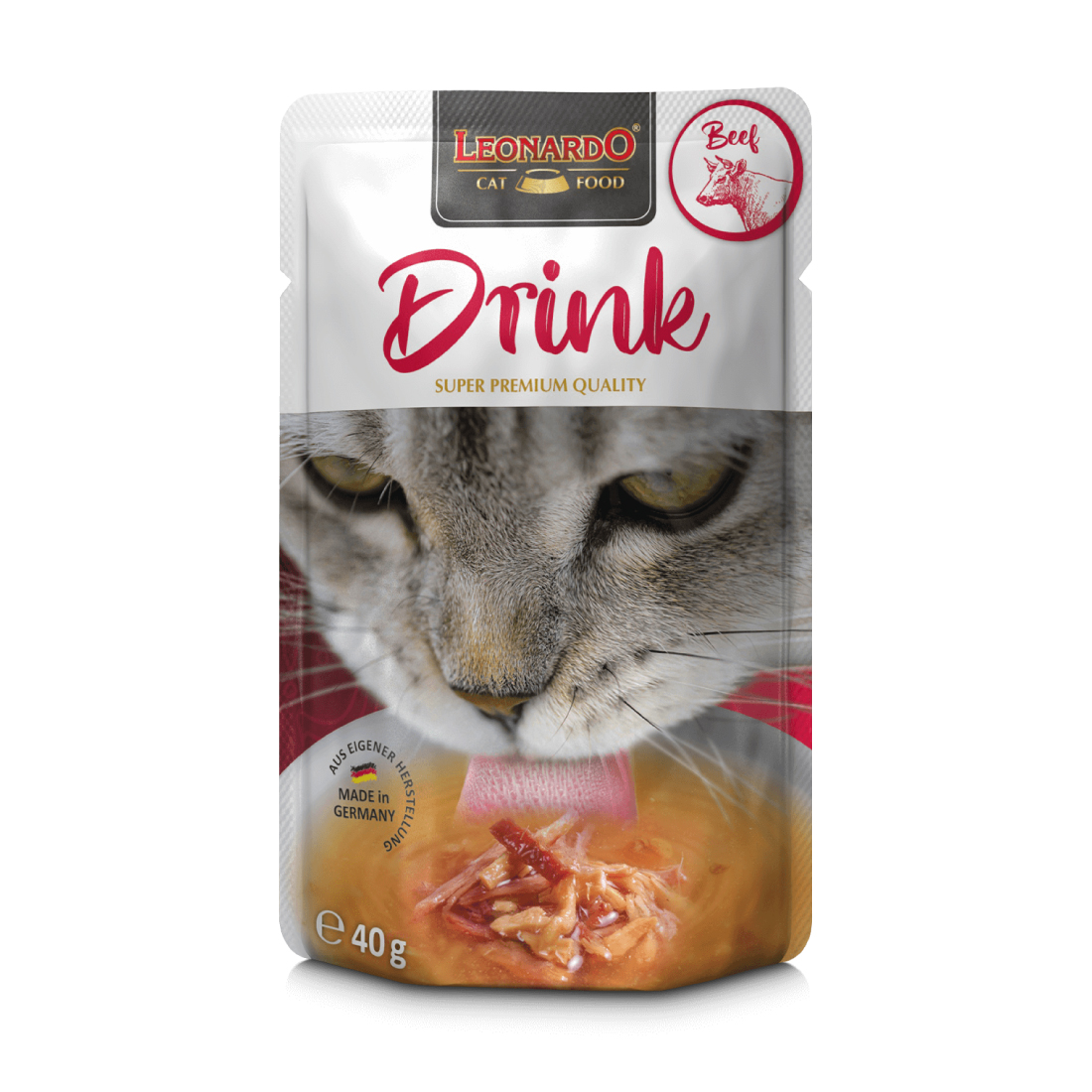 Alimento Leonardo Drink Sabor Ternera Pouch Para Gato