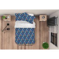 Milsleep - 3D Dibujado A Mano Animal Tiburón Funda De Edredón Set Ropa De Cama Funda Nórdica Fundas De Almohada