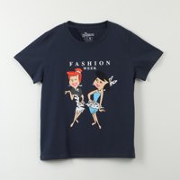 Polera Manga Corta Mujer Fashion Week Azul Hanna Barbera