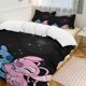 thumbnail image 3 of 3 Pieces Stitch and Angel Bedding Comforter Set Full with 2 Pillowcases for Kids Teens Girls Women Microfiber Easy Wash Light Breathable Cozy White Base Bed Sheets, 3 of 5