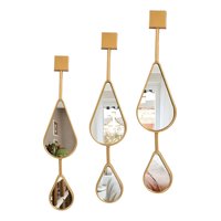Genérico - Set 3 Espejo Decorativo Pared Lágrima Gota Hogar Jhn