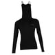 thumbnail image 3 of elástico protector de la erupción de la camiseta de enfriamiento del golf de las mujeres con la máscara anti-uv l negro, 3 of 5