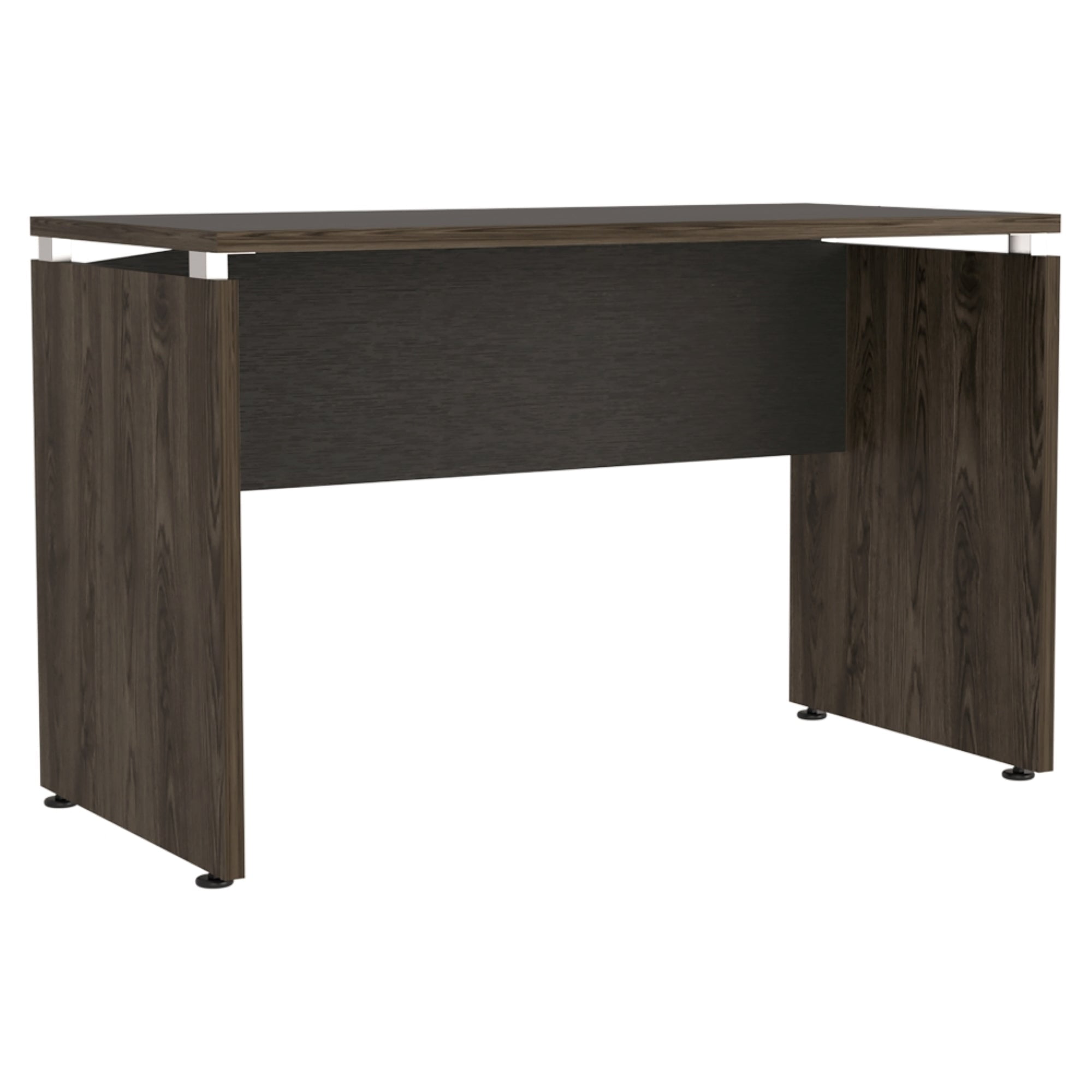 Fmfurniture - Escritorio 120x75x60 Cm Fm-008n Negro Y Café Oscuro
