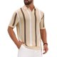 thumbnail image 4 of Camiseta Polo de Punto Hueco para Hombre Cuello en V Manga Corta Camisetas de Golf Polo 2XL Caqui, 4 of 5