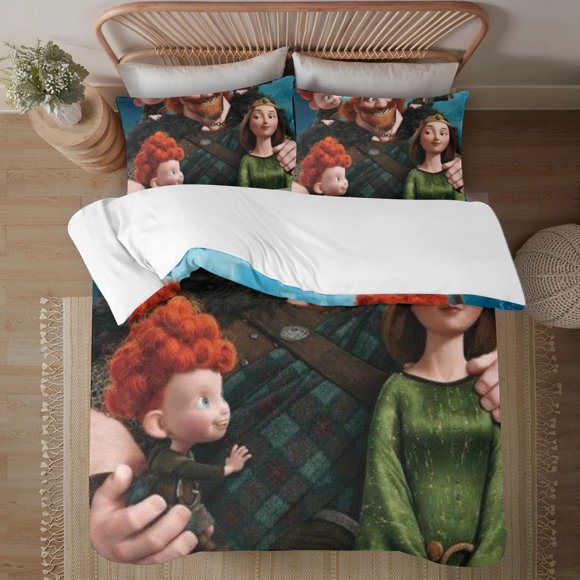 Brave 3-Piece Bedding Set For Kids Boys Girls Adult Cartoon Warm Cute Fashion Holiday Present Gift Bed Sheets