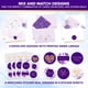 thumbnail image 5 of Tarjetas de Agradecimiento Decorably Paquete de 24 con Detalles en Dorado y Morado, 5 of 6