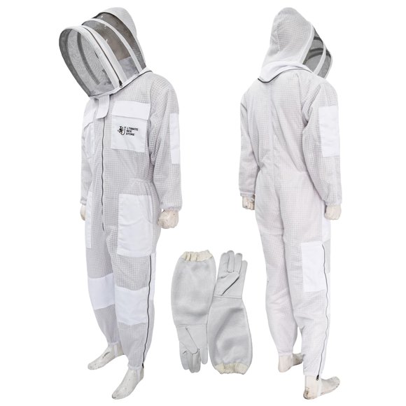 Traje de Apicultura ULTIMATE BEE STORE XL Blanco con Guantes a juego
