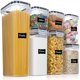 thumbnail image 1 of Juego de contenedores de almacenamiento, contenedores para cereales a granel y contenedores para almacenar alimentos, contenedores de almacenamiento de plástico herméticos, juego de 7, 1 of 6
