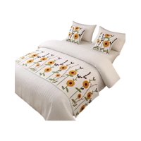 Genérico - Set Piecera De Cama + 2 Fundas Bordadas Para Cojín S8