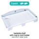 thumbnail image 2 of Organizador de cabecera Modern Innovations para cama de 2 unidades, blanco, 2 of 7