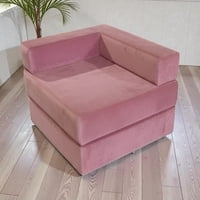 Diseños Valestrini - Sofa Cama Arkos En Felpa Palo Rosa