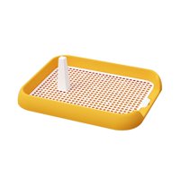 Ioensy - Inodoro Para Perros Con Columna Urinaria Rejillas De Malla Bandeja De Inodoro Para Entrenamiento De Mascotas En Interiores Amarillo