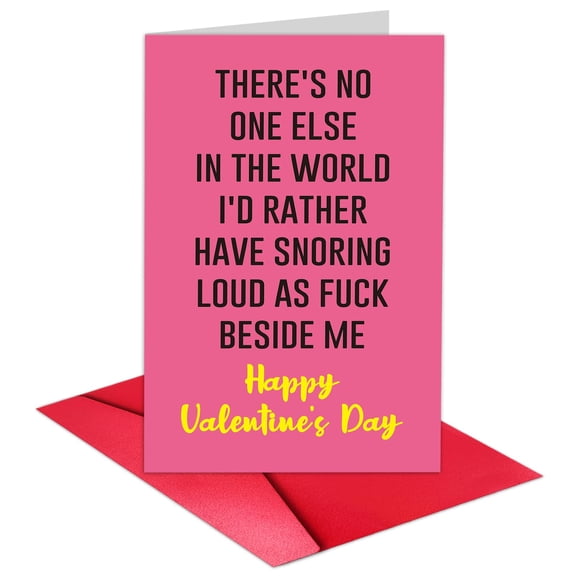 Tarjeta de San Valentín TQDaiker Funny Snorking Love para pareja