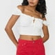 thumbnail image 3 of Blusa Mujer Peto Off Shoulder Amarras Blanco Corona, 3 of 5