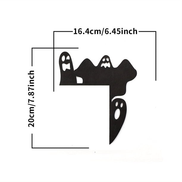 1pc, Spooky Halloween Door Frame Decoration - Witch Skull, Ghost, Pumpkin, Cat Hat - Perfect for Corner Decoration