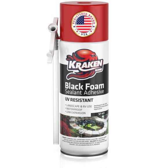Sellador KRAKEN BOND Espuma Negra 340 ml Resistente a los Rayos UV