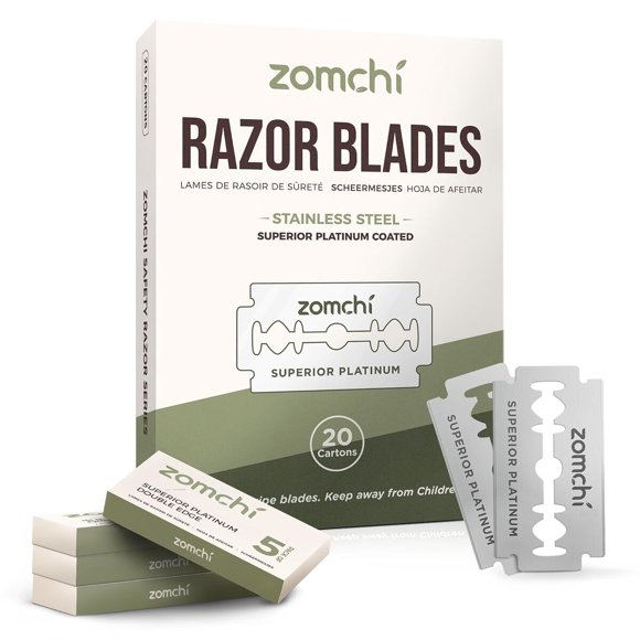 Cuchillas de Afeitar Zomchi Doble Filo de Acero Inoxidable