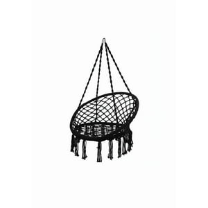 Genérico - Silla Colgante Muna Tejida Negra Tipo Columpio Decorativa