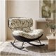 thumbnail image 1 of Sillón Olivia Mecedor Jacquard Botánico 2 Rieles Metálicos Verde Floreado, 1 of 8