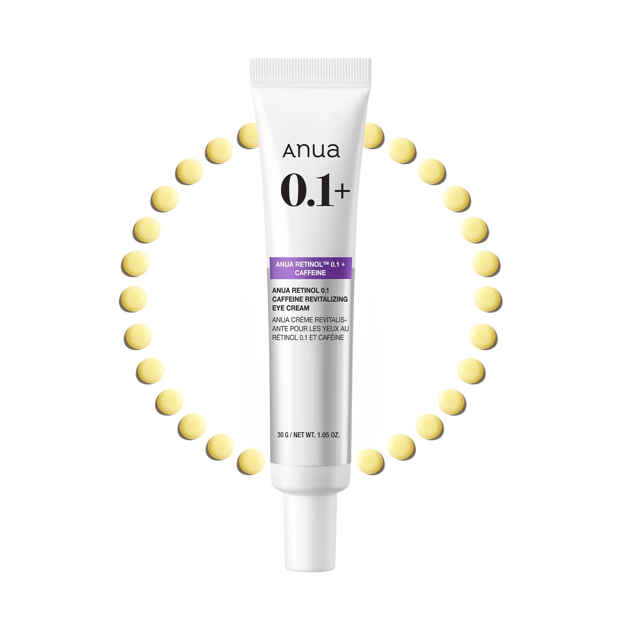 Anua - Crema De Ojos Retinol 0 1 Cafeína Revitalizante 30ml