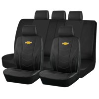 Jj Group - Fundas Asiento Chevrolet Eco Cuero Negro – 9 Piezas Bordadas