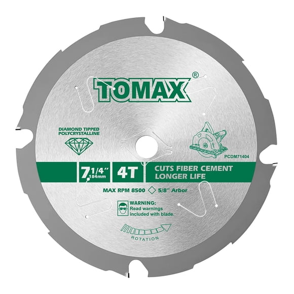 Disco de Sierra TOMAX PCDM71404 18,4 cm 4 Dientes PCD para Fibrocemento