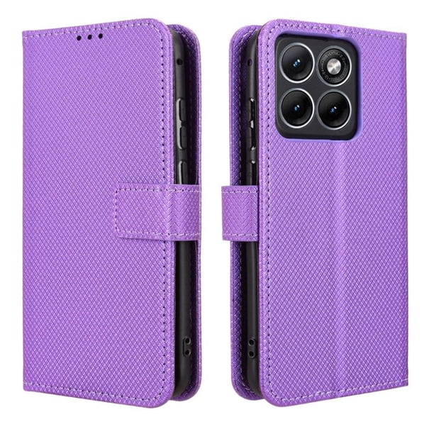 Funda Billetera para Samsung Galaxy A06 5G con Ranuras y Soporte Morado