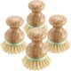 thumbnail image 1 of Juego de cepillos para platos de bambú Boao, 4 piezas, para cocina y baño, 1 of 7