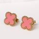 thumbnail image 1 of Elegant Four-Leaf Clover Stud Earrings - Stainless Steel with 14K Gold Plating - Perfect Gift for Women, 1 of 5