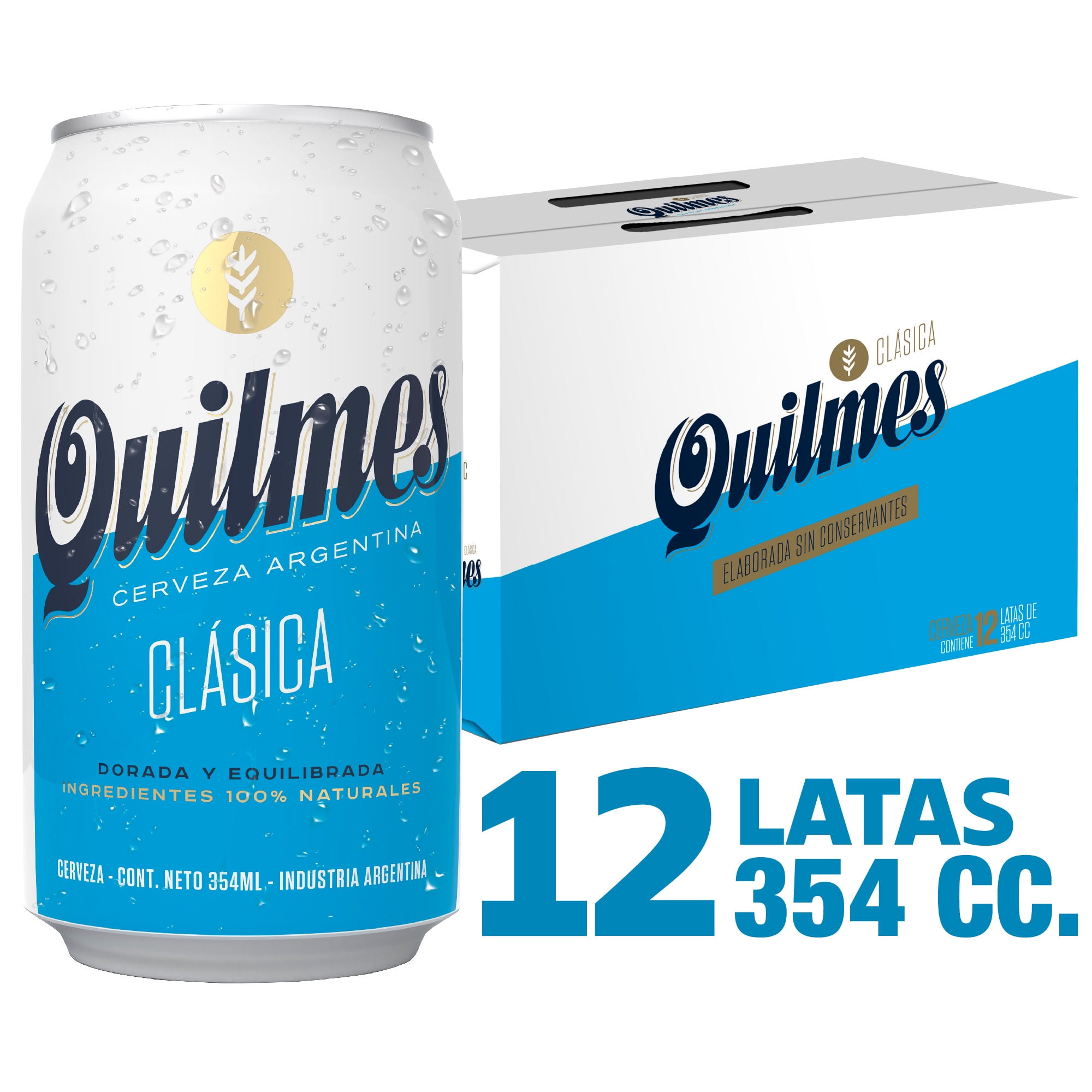 Cerveza Clásica 4.9° Pack Lata 12 Un Quilmes