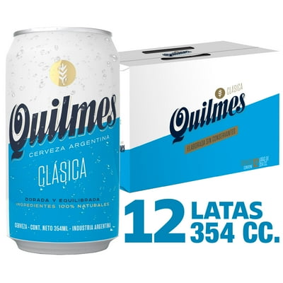 Cerveza Clásica 4.9° Pack Lata 12 Un Quilmes