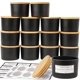 thumbnail image 1 of Tarro CONNOO 15 unidades, 118 ml, negro mate con tapa de bambú, 1 of 7